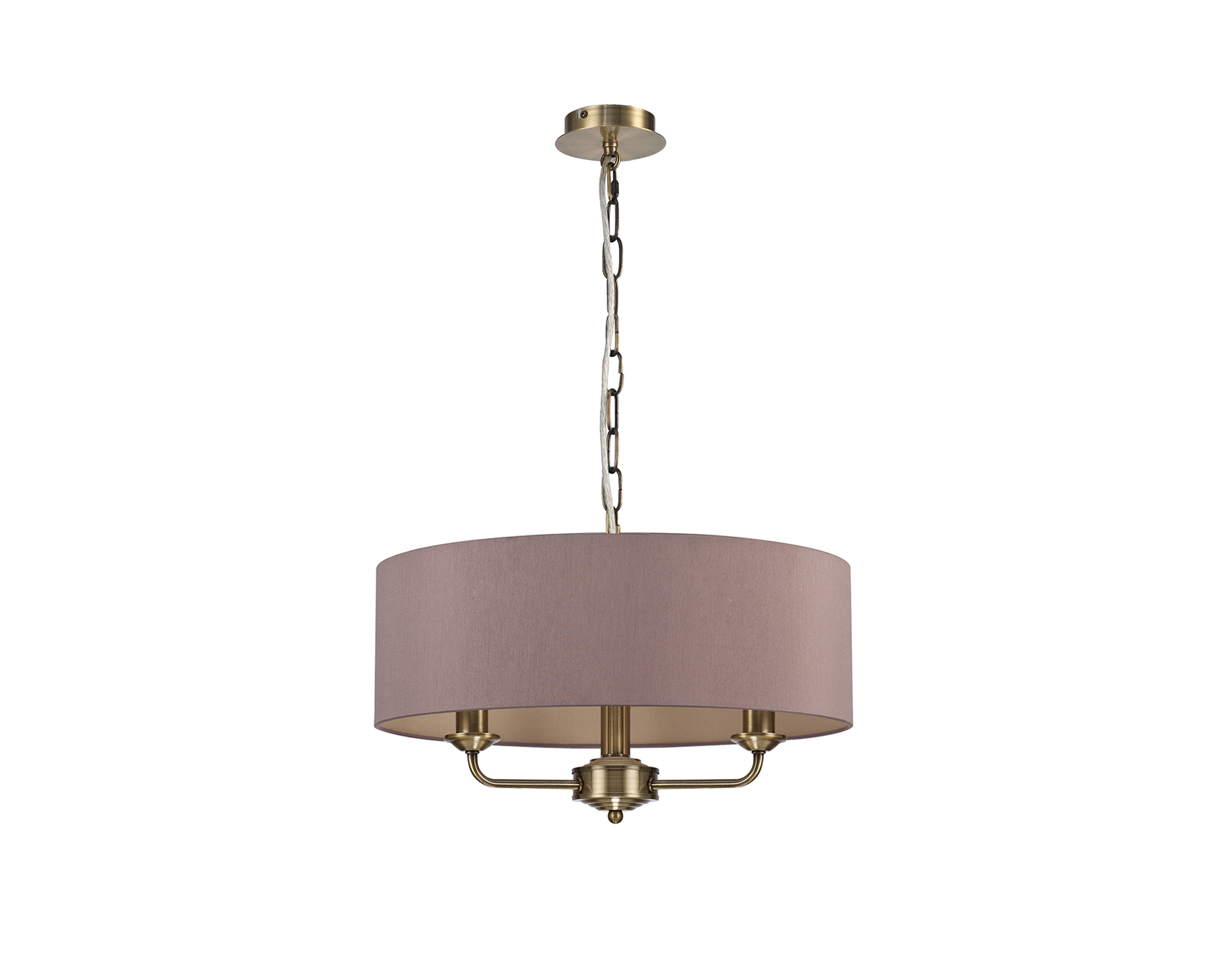 Banyan 45cm 3 Light Pendant Antique Brass, Taupe/Halo Gold DK0042  Deco Banyan